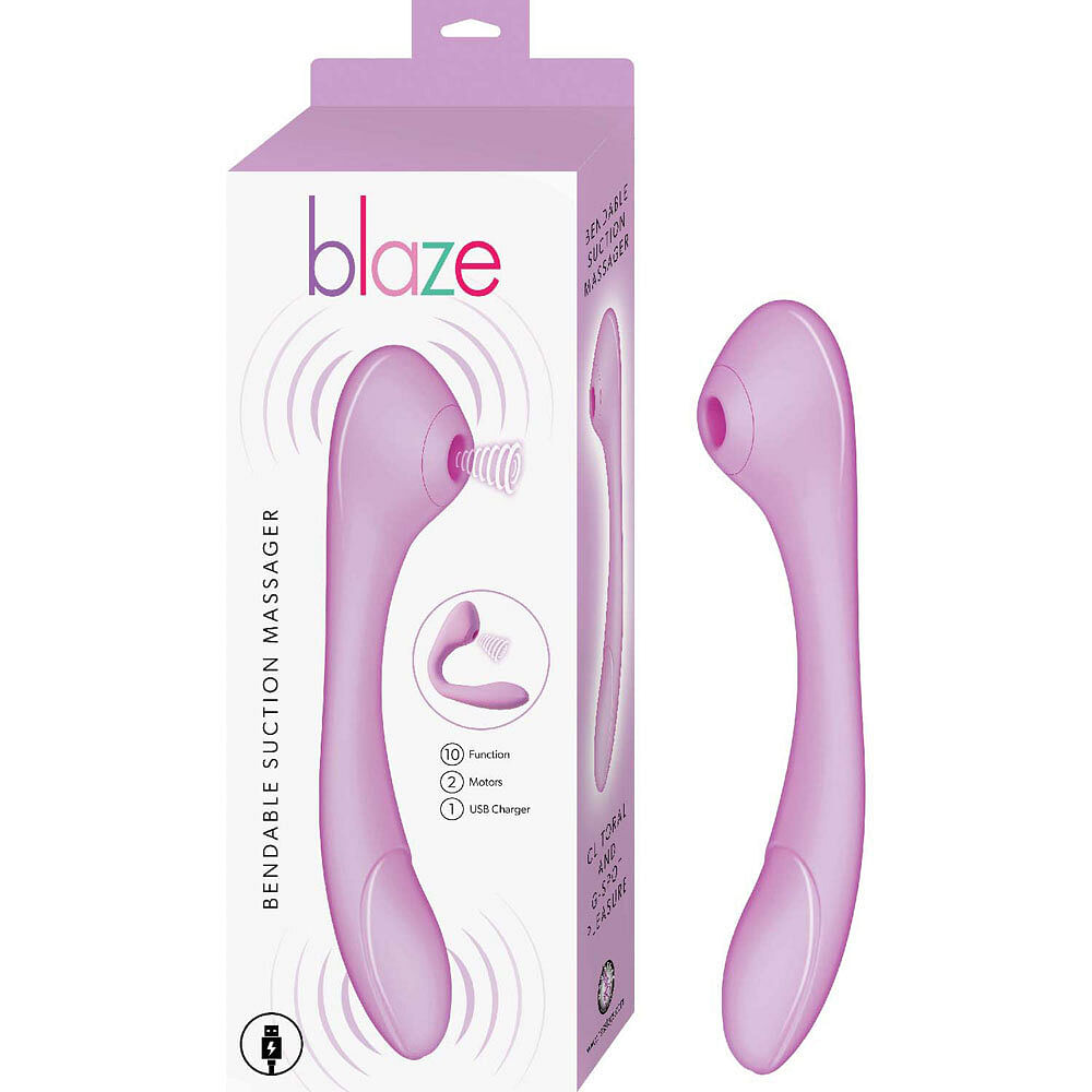 Blaze Bendable Suction Massager  – Lavender