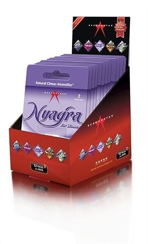 Nyagra Natural Climax Intense – 12 Piece Display – 2 Ct Blister Pack