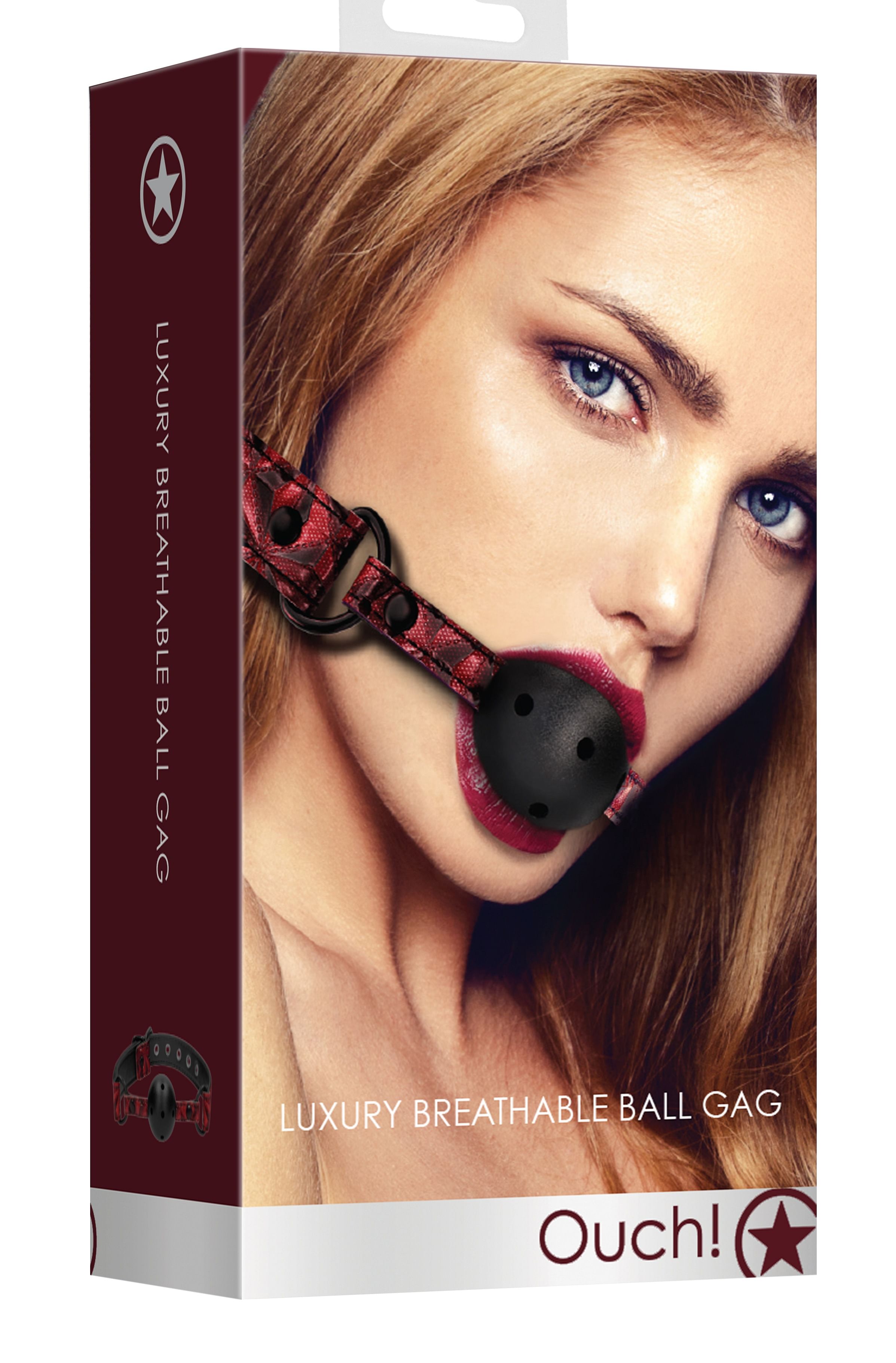 Breathable Luxury Ball Gag – Burgundy