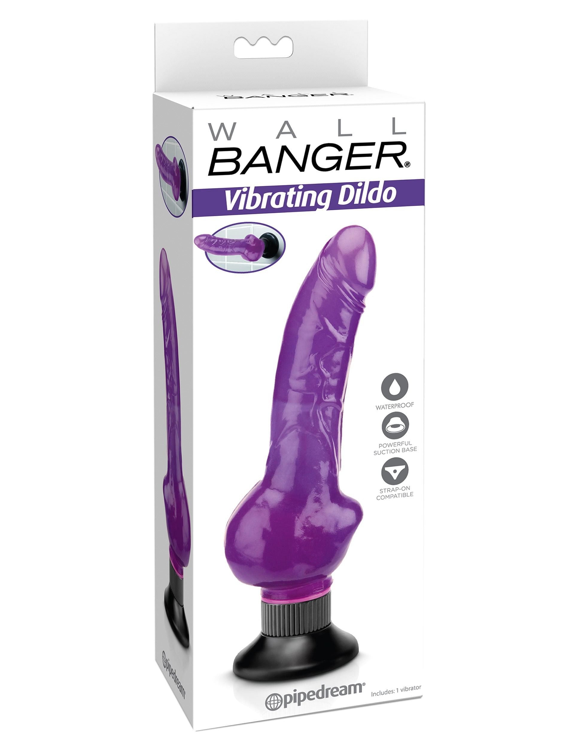 Wall Banger – Vibrating Dildo – Purple