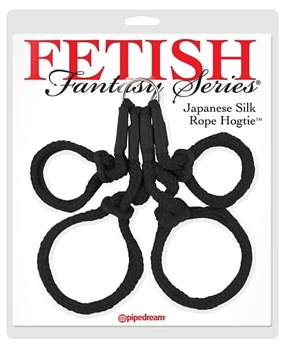 Fetish Fantasy Series Japanese Silk Rope Hogtie –  Black