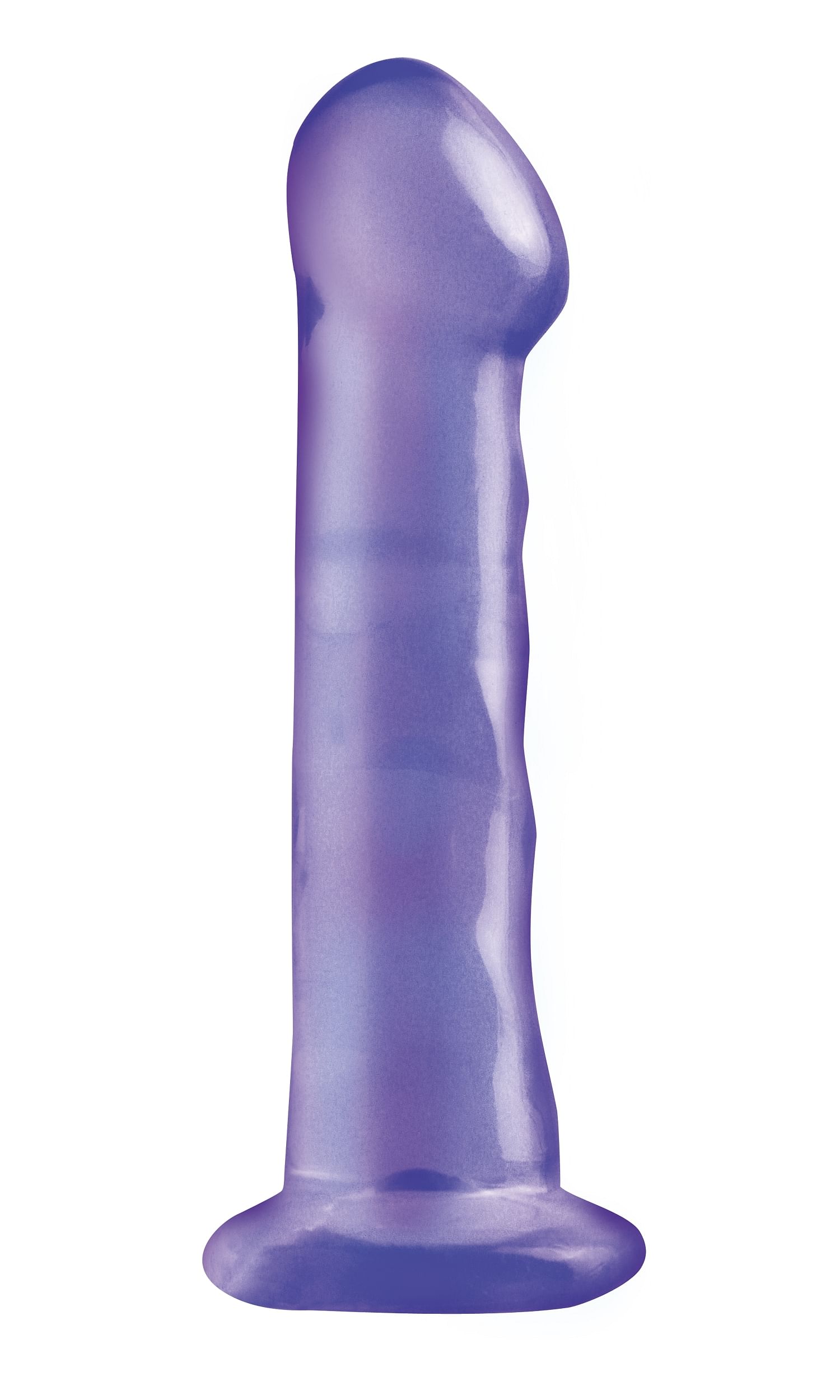 Basix Rubber Works – 6.5 Inch Dong With Suction Cup – Purple