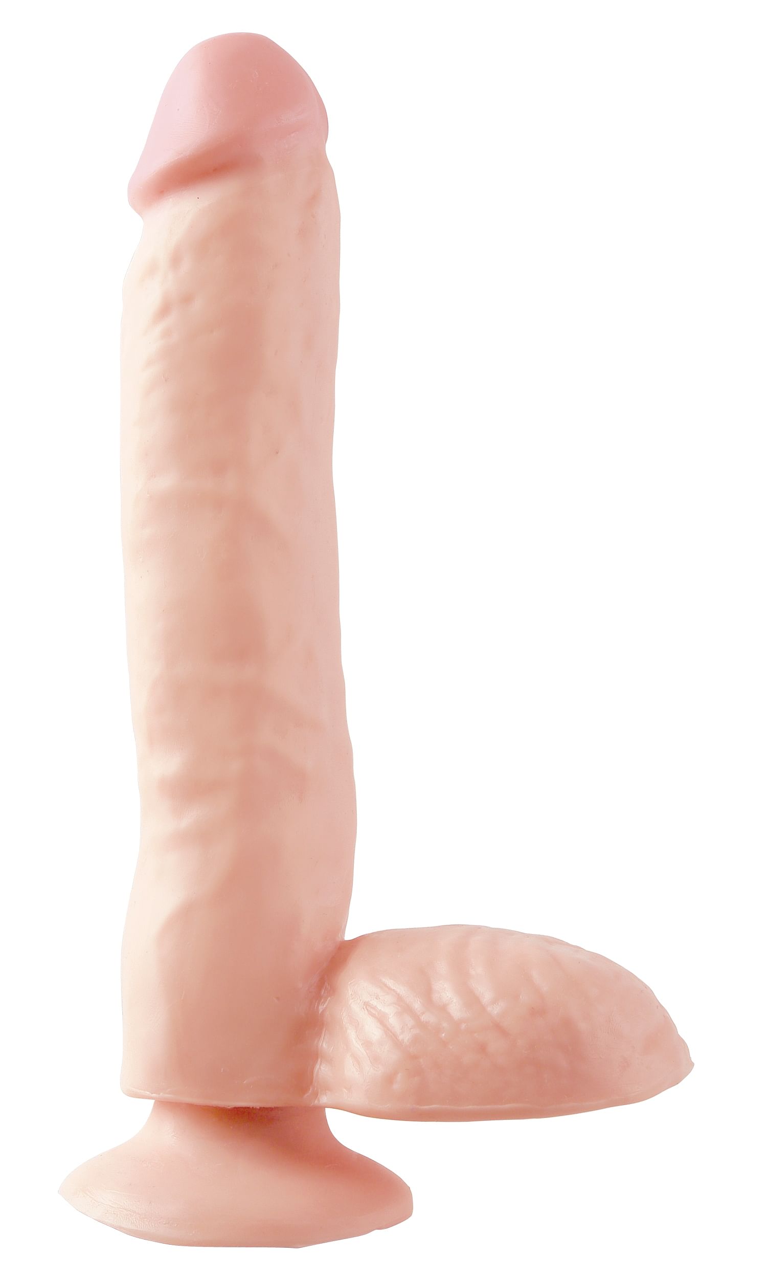 Basix Rubber Works 9 Inch Dong With Suction Cup – Flesh