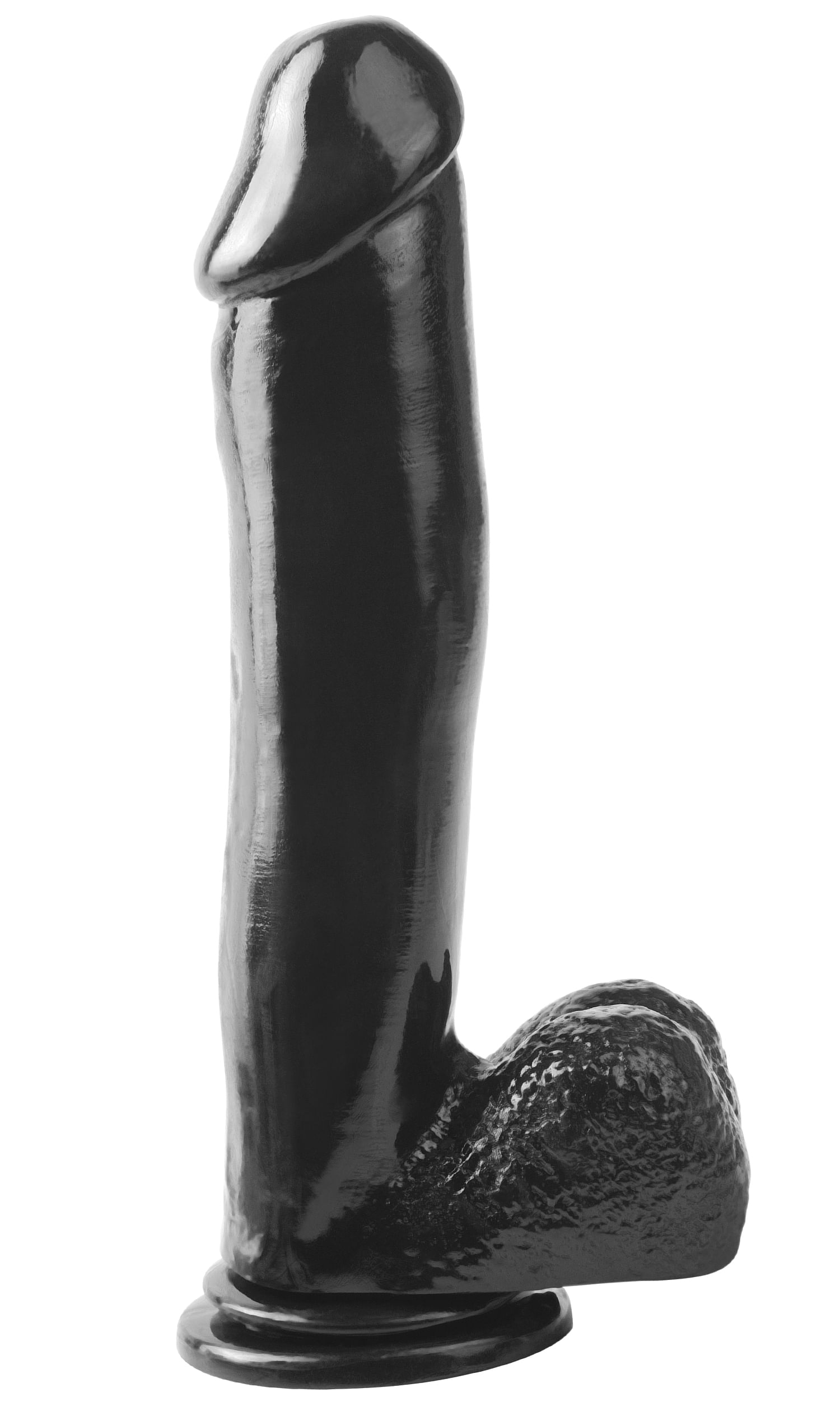 Basix Rubber Works 12 Inch Dong With Suction Cup – Black