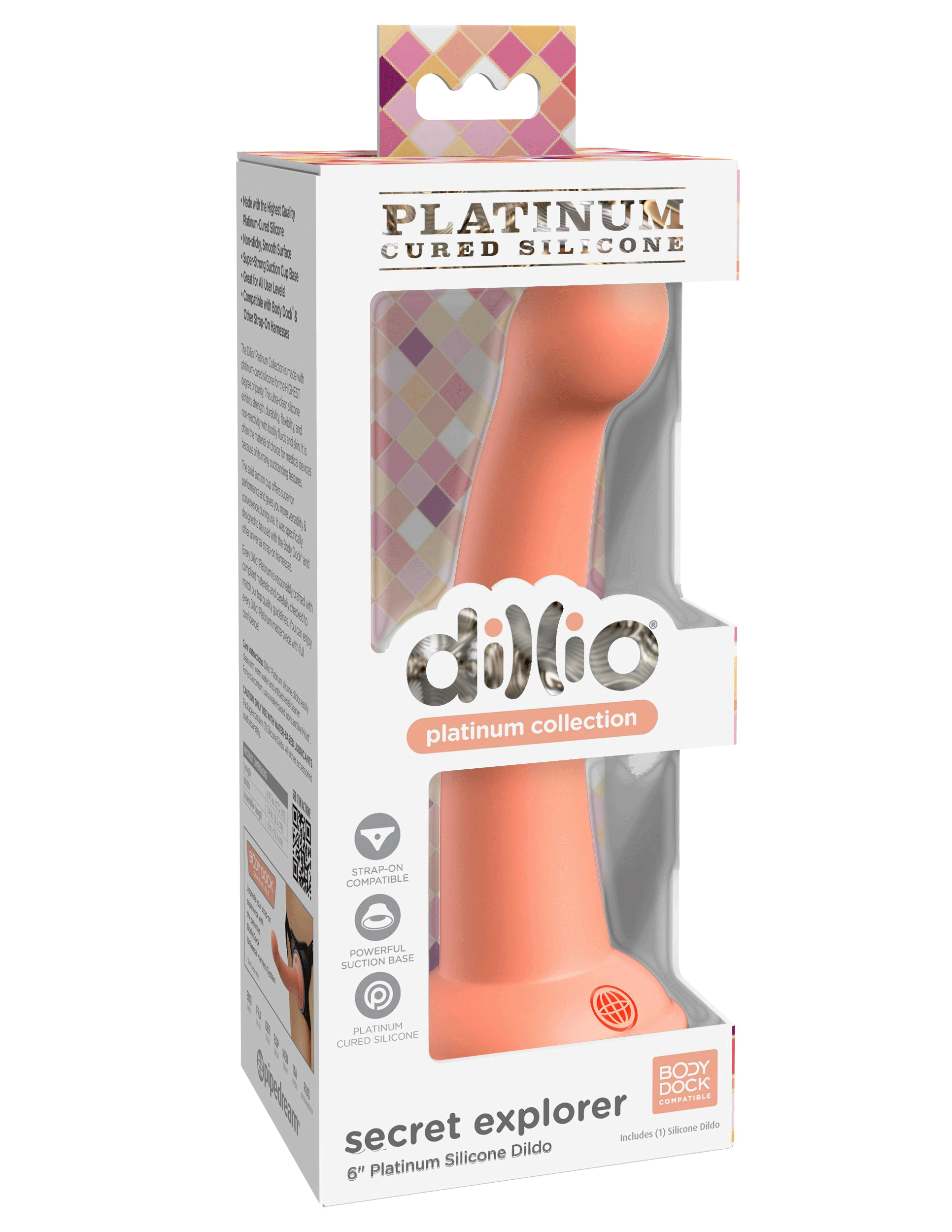 Dillio Platinum – Secret Explorer 6 Inch Dildo –  Peach