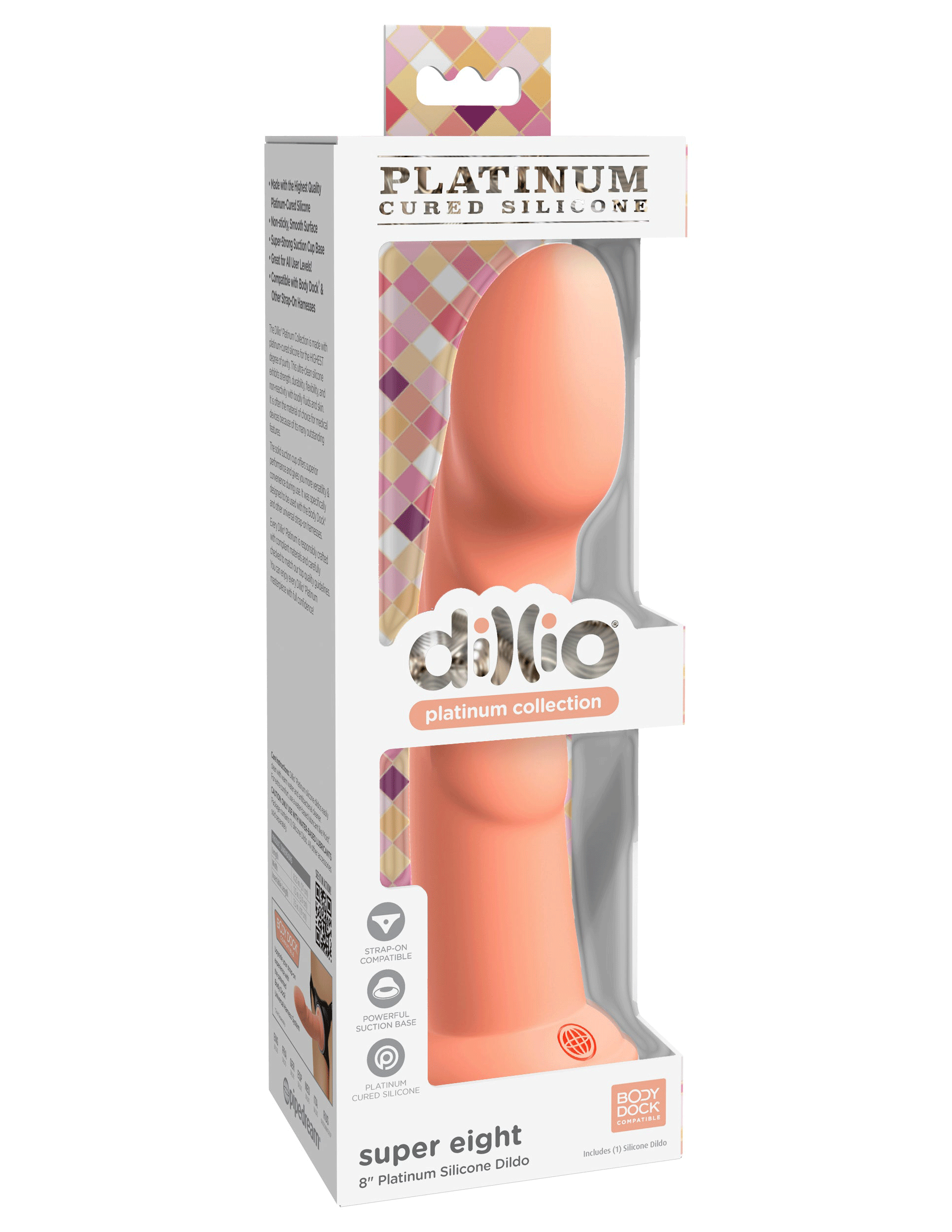 Dillio Platinum – Super Eight 8 Inch Dildo – Peach