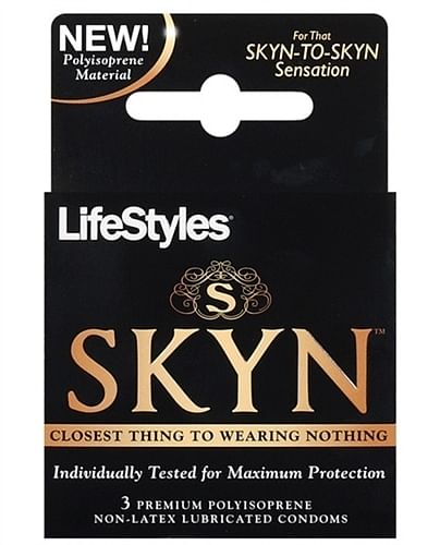 Skyn Original – Non-Latex Lubricated Condoms – 3 Pack