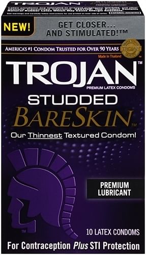 Trojan Studded Bareskin – 10 Pack