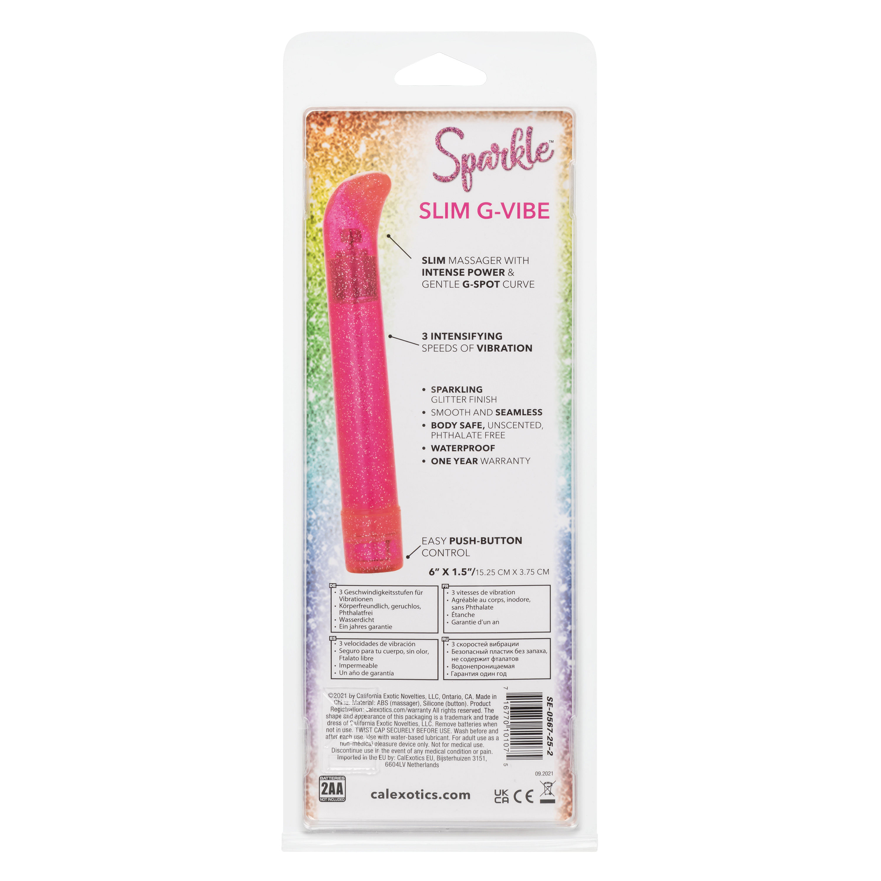 Sparkle Slim G-Vibe – Pink