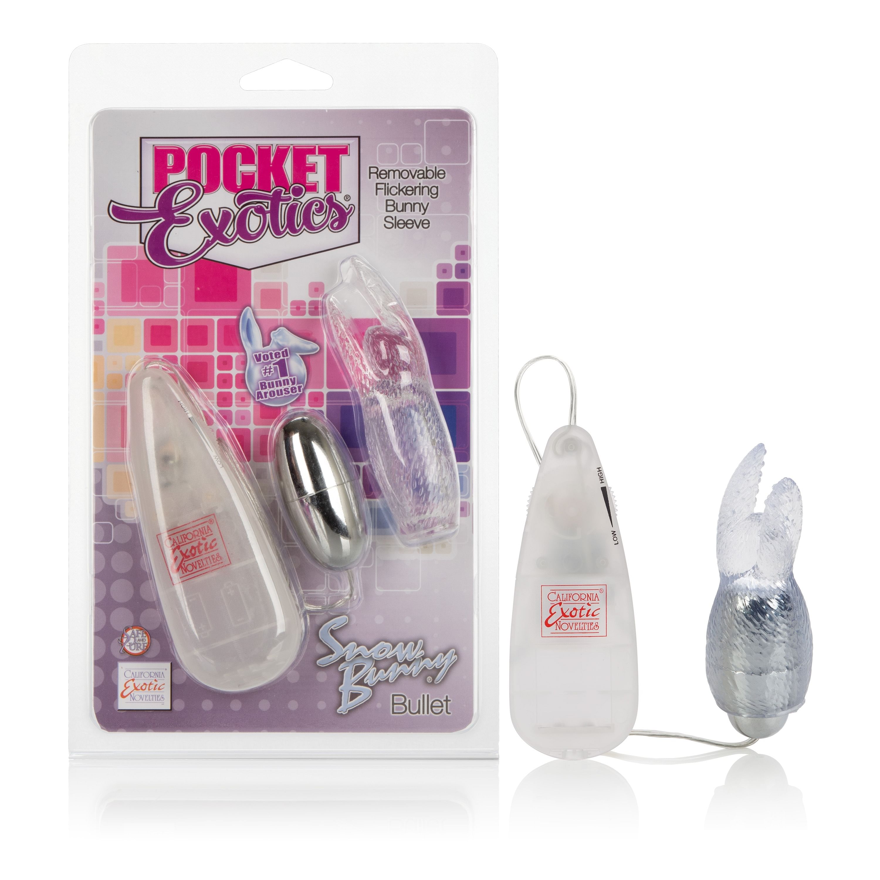 Pocket Exotics Snow Bunny Bullet – Clear