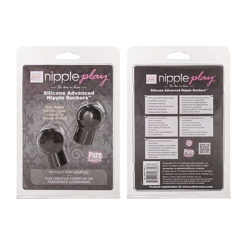 Nipple Play Silicone Advanced Nipple Suckers –  Black