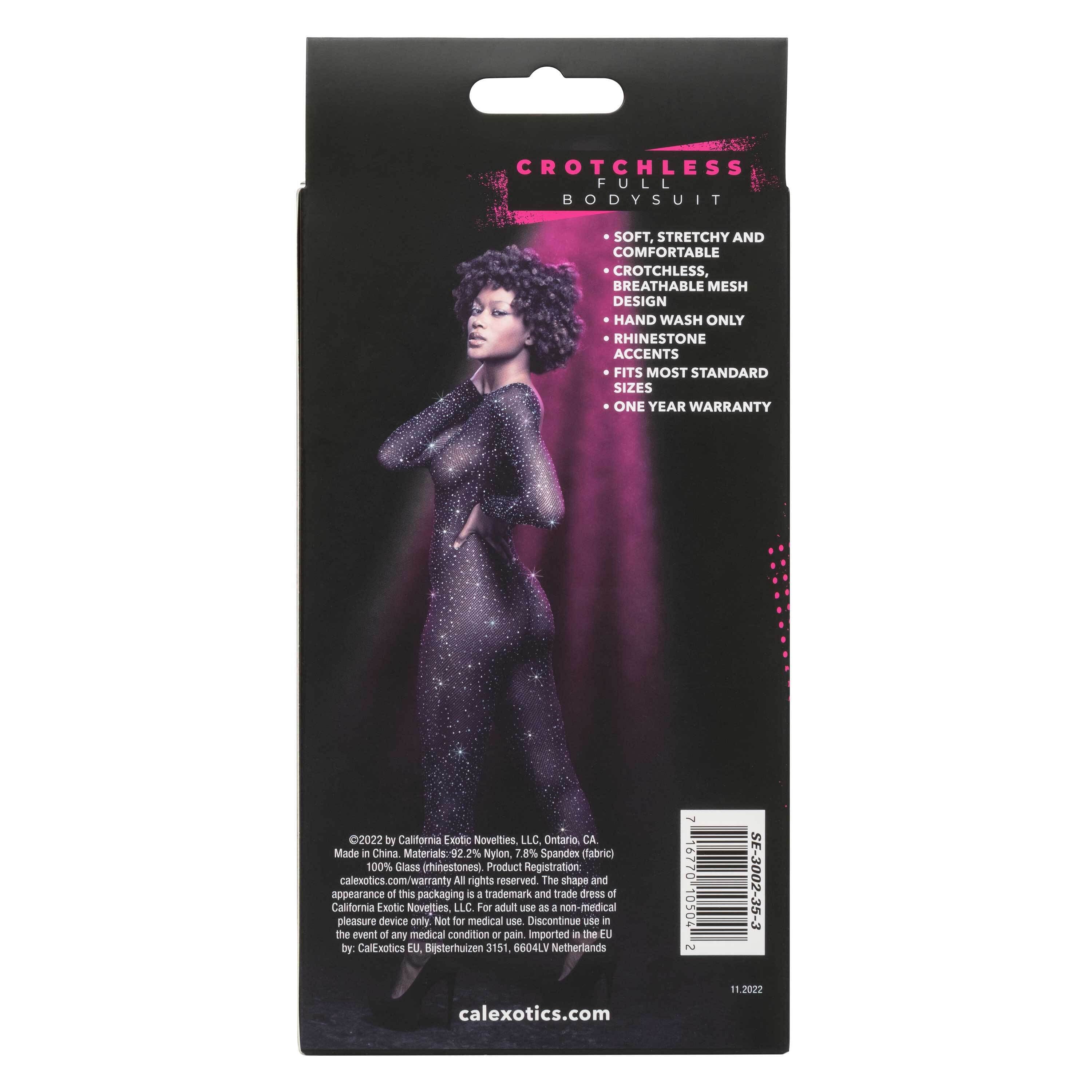 Radiance Crotchless Full Body Suit – One Size –  Black