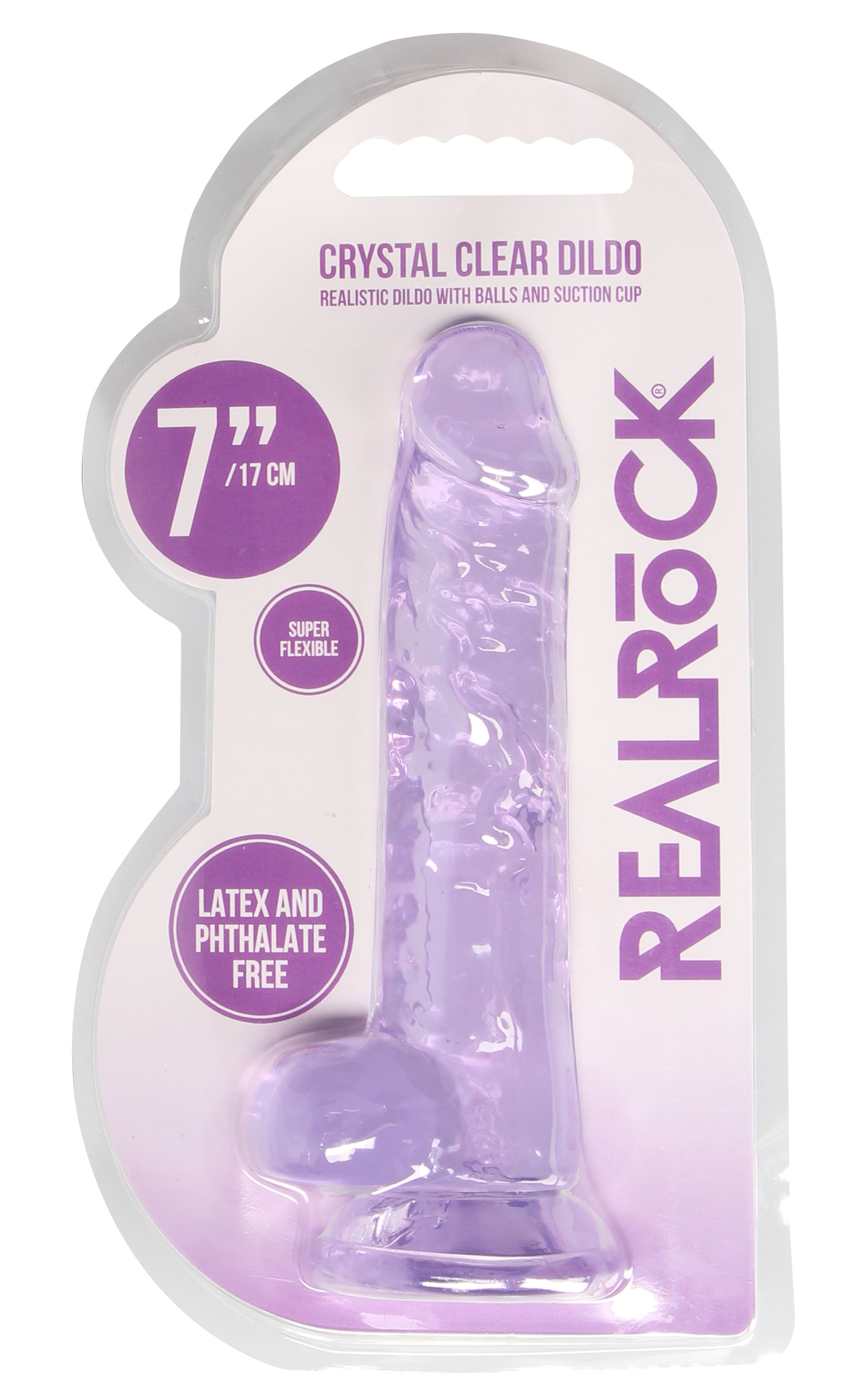 7 Inch Realistic Dildo With Balls – Purple