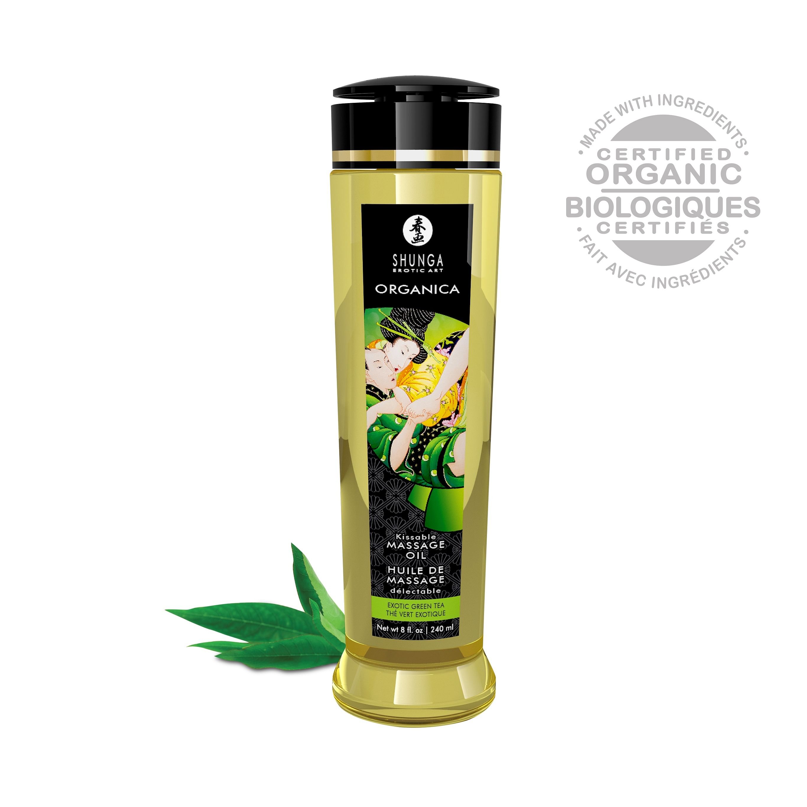 Organica Massage Oils – Green Tea – 8 Fl. Oz.