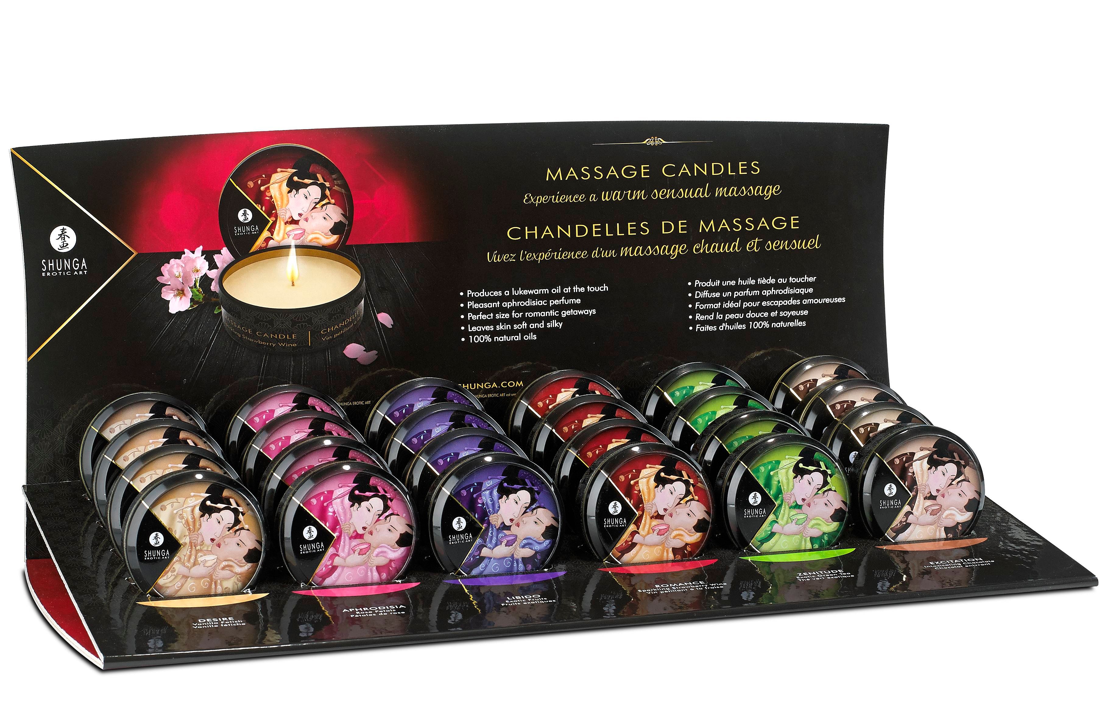 Mini Massage Candle Display – 24 Count