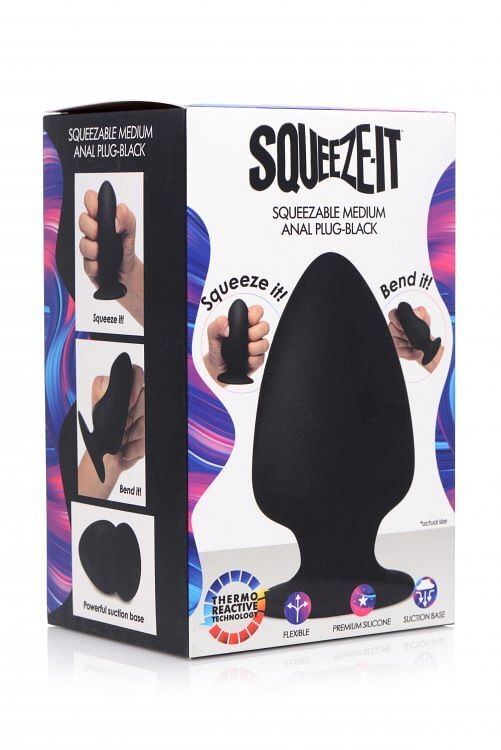 Squeezable Silicone Anal Plug – Medium