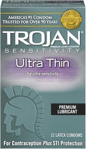 Trojan Sensitivity Ultra Thin Lubricated  Condoms – 12 Pack