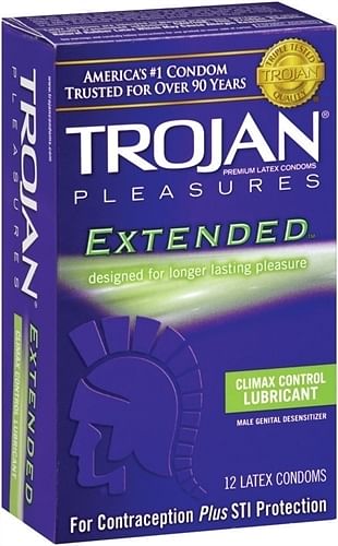 Trojan Pleasures Extended Pleasure – 12 Pack