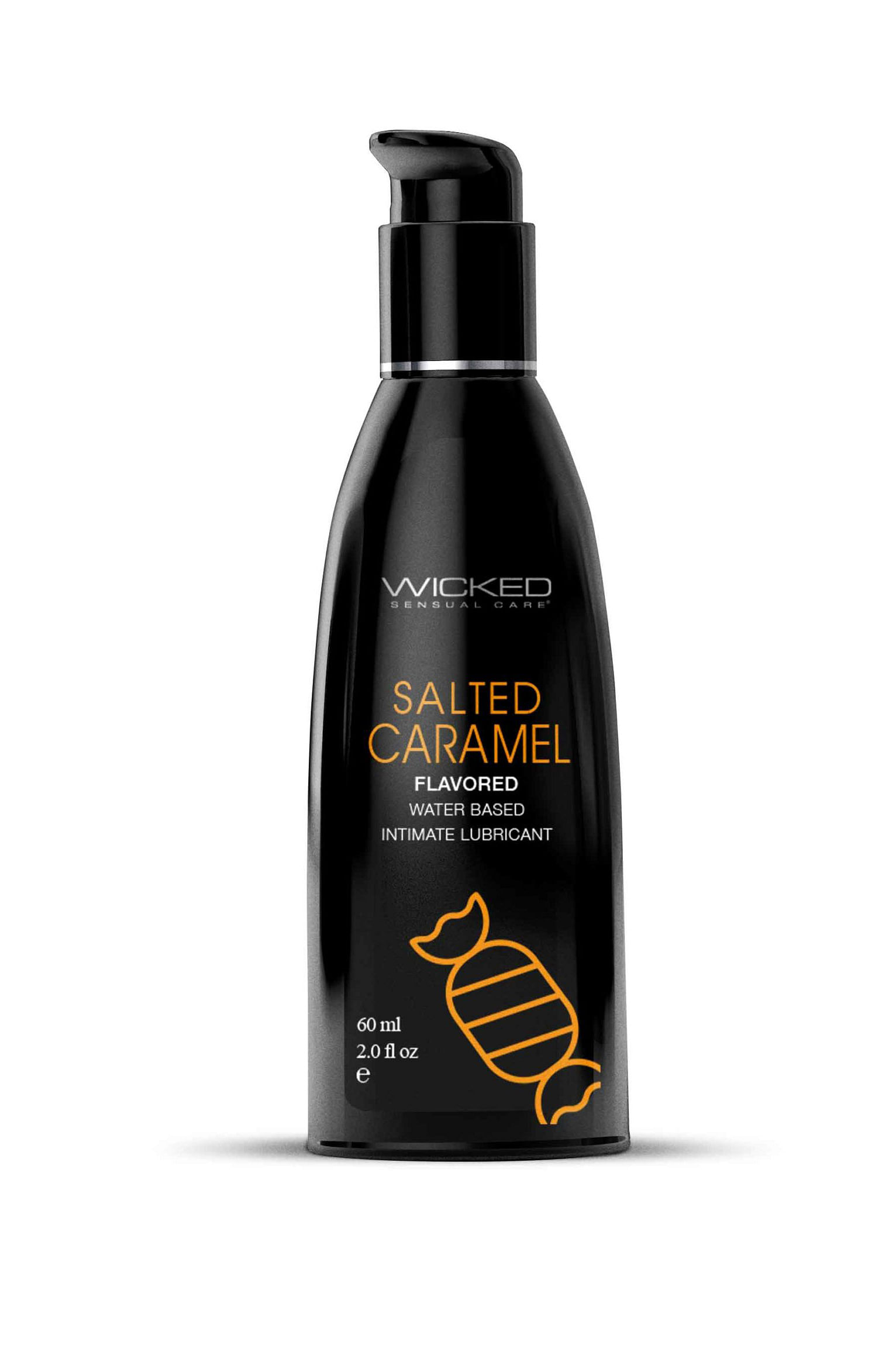 Aqua Salted Caramel Flavored Water Based Intimate  Lubricant – 2 Fl. Oz.