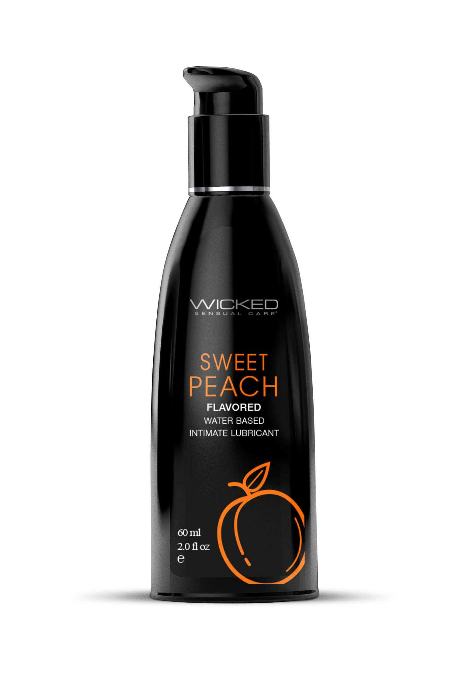 Aqua Sweet Peach Flavored Water Based Intimate  Lubricant – 2 Fl. Oz.