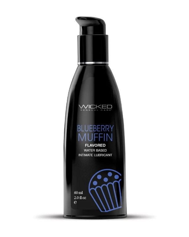 Aqua Blueberry Muffin Flavored Water Based  Intimate Lubricant – 2 Fl. Oz.