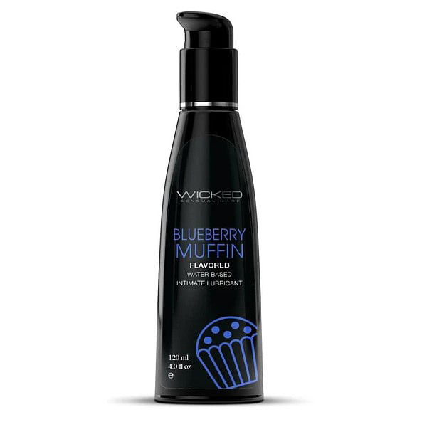 Aqua Blueberry Muffin Flavored Water Based  Intimate Lubricant – 4 Fl. Oz.